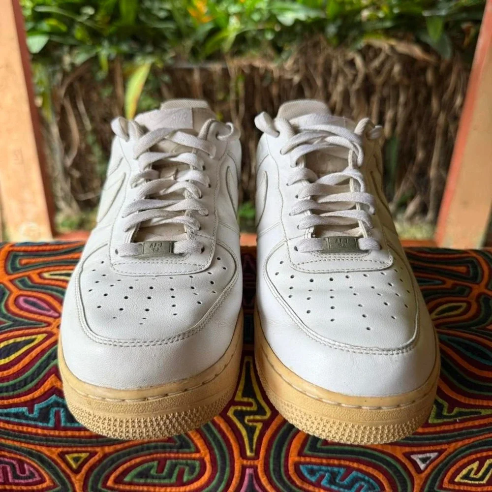 2009 Nike Air Force 1 Low White Sneakers‎ Mens Size 10.5 315122-111 Tenis Shoes